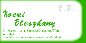 noemi bleszkany business card